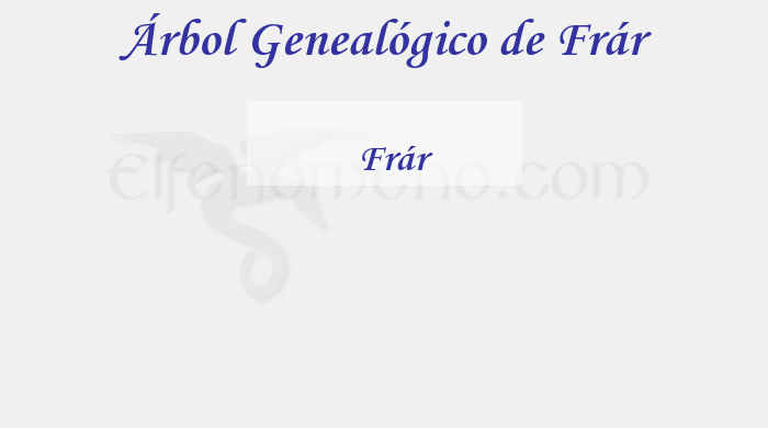 Árbol Genealógico de Frár - Fenopaedia: la enciclopedia Tolkien de Elfenomeno.com