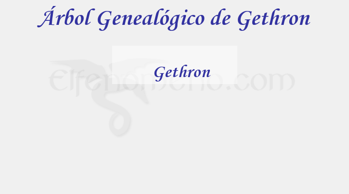Árbol Genealógico de Gethron - Fenopaedia: la enciclopedia Tolkien de Elfenomeno.com
