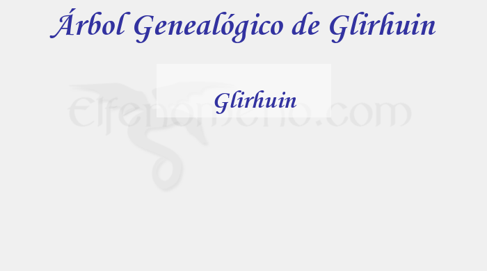 Árbol Genealógico de Glirhuin - Fenopaedia: la enciclopedia Tolkien de Elfenomeno.com