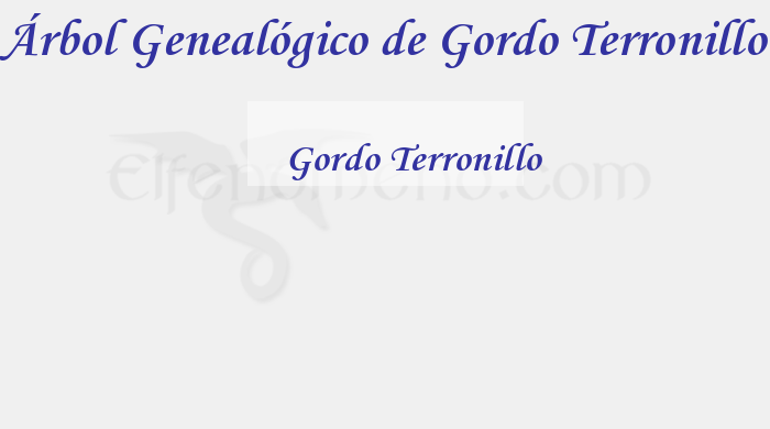 Árbol Genealógico de Gordo Terronillo - Fenopaedia: la enciclopedia Tolkien de Elfenomeno.com