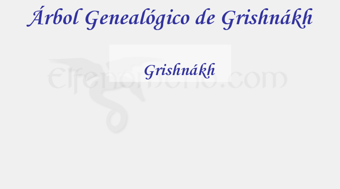 Árbol Genealógico de Grishnákh - Fenopaedia: la enciclopedia Tolkien de Elfenomeno.com
