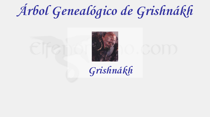 Árbol Genealógico de Grishnákh - Fenopaedia: la enciclopedia Tolkien de Elfenomeno.com