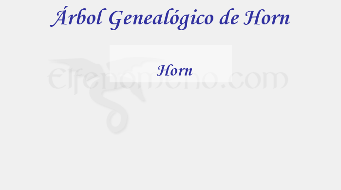 Árbol Genealógico de Horn - Fenopaedia: la enciclopedia Tolkien de Elfenomeno.com