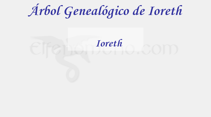 Árbol Genealógico de Ioreth - Fenopaedia: la enciclopedia Tolkien de Elfenomeno.com