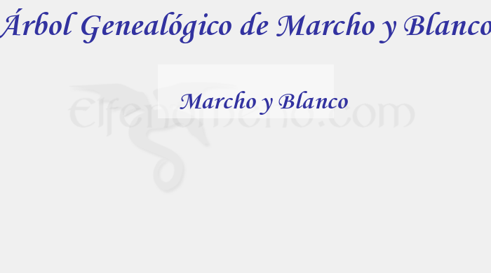 Árbol Genealógico de Marcho y Blanco - Fenopaedia: la enciclopedia Tolkien de Elfenomeno.com