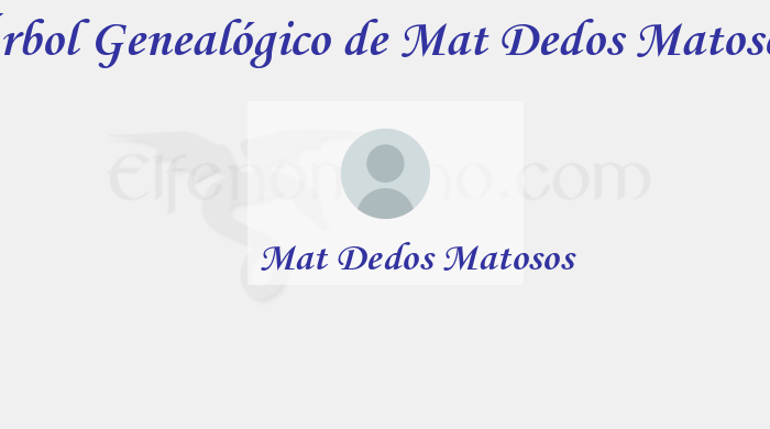 Árbol Genealógico de Mat Dedos Matosos - Fenopaedia: la enciclopedia Tolkien de Elfenomeno.com
