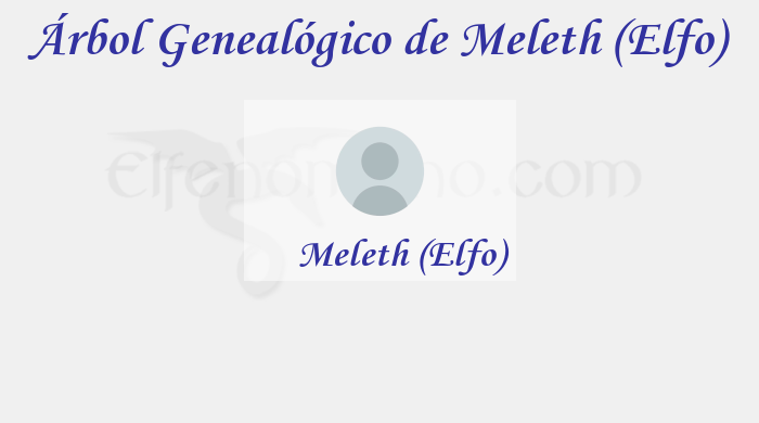 Árbol Genealógico de Meleth (Elfo) - Fenopaedia: la enciclopedia Tolkien de Elfenomeno.com