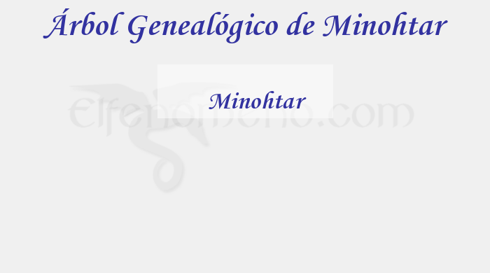 Árbol Genealógico de Minohtar - Fenopaedia: la enciclopedia Tolkien de Elfenomeno.com