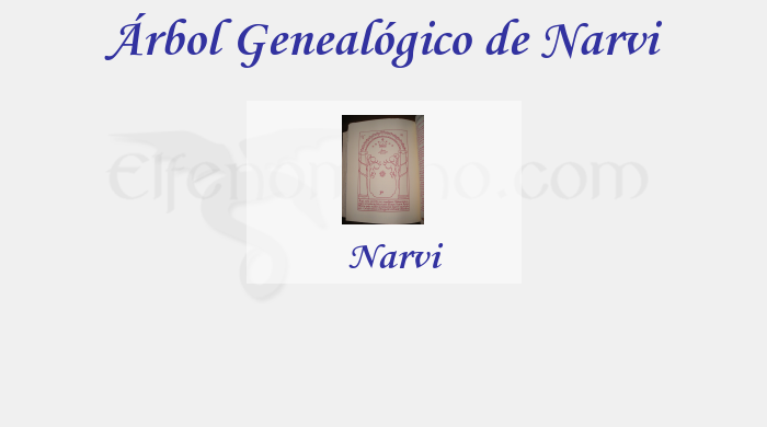 Árbol Genealógico de Narvi - Fenopaedia: la enciclopedia Tolkien de Elfenomeno.com