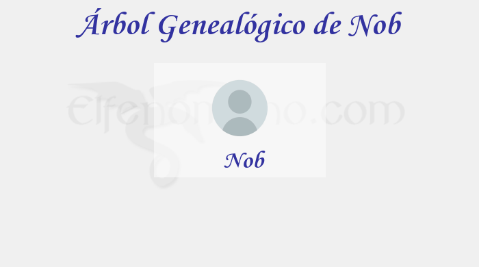 Árbol Genealógico de Nob - Fenopaedia: la enciclopedia Tolkien de Elfenomeno.com