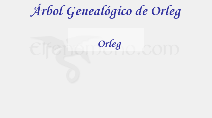 Árbol Genealógico de Orleg – Fenopaedia: la enciclopedia Tolkien de Elfenomeno.com