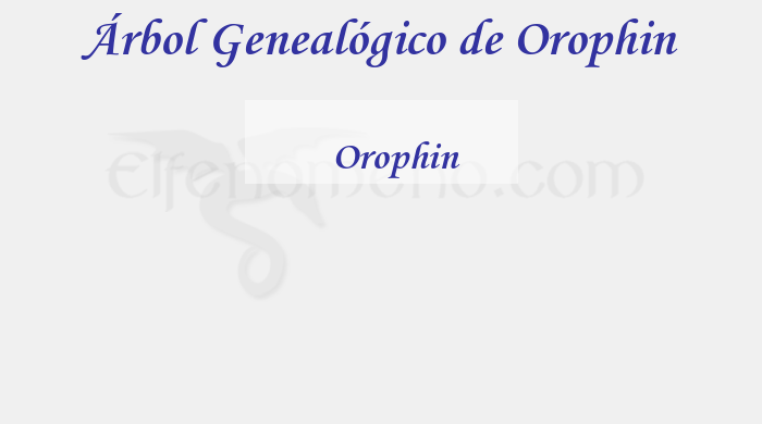 Árbol Genealógico de Orophin - Fenopaedia: la enciclopedia Tolkien de Elfenomeno.com