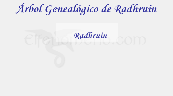 Árbol Genealógico de Radhruin – Fenopaedia: la enciclopedia Tolkien de Elfenomeno.com