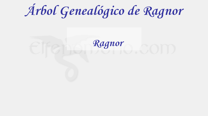 Árbol Genealógico de Ragnor - Fenopaedia: la enciclopedia Tolkien de Elfenomeno.com