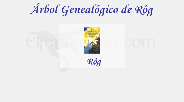 Árbol Genealógico de Rôg - Fenopaedia: la enciclopedia Tolkien de Elfenomeno.com