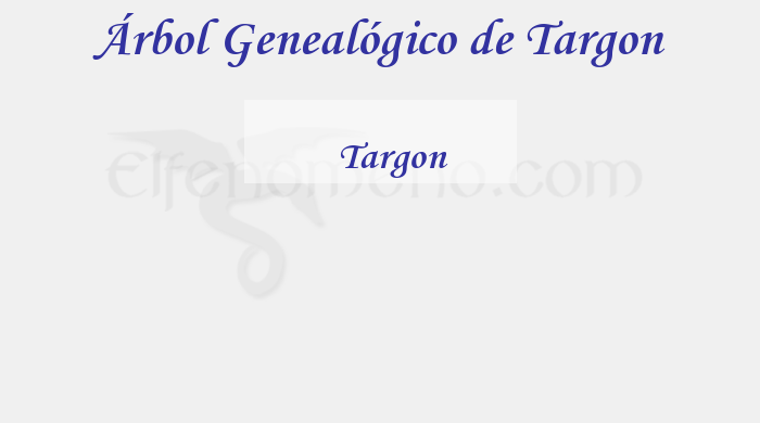 Árbol Genealógico de Targon - Fenopaedia: la enciclopedia Tolkien de Elfenomeno.com