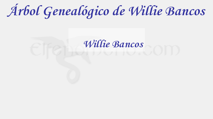 Árbol Genealógico de Willie Bancos – Fenopaedia: la enciclopedia Tolkien de Elfenomeno.com