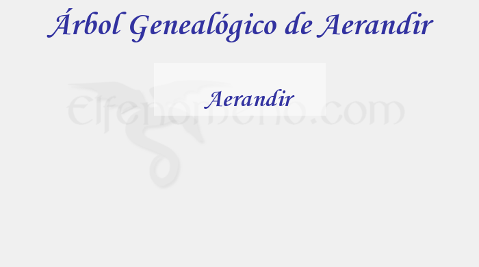 Árbol Genealógico de Aerandir - Fenopaedia: la enciclopedia Tolkien de Elfenomeno.com