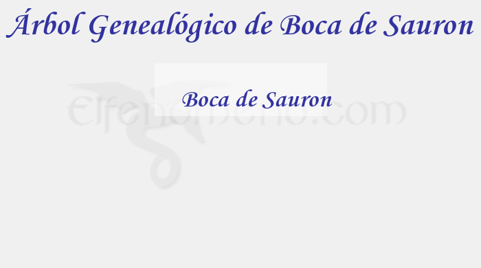 Árbol Genealógico de Boca de Sauron - Fenopaedia: la enciclopedia Tolkien de Elfenomeno.com