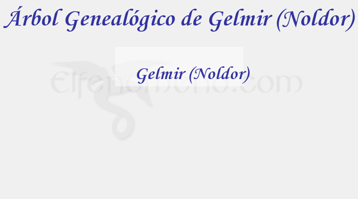 Árbol Genealógico de Gelmir (Noldor) - Fenopaedia: la enciclopedia Tolkien de Elfenomeno.com
