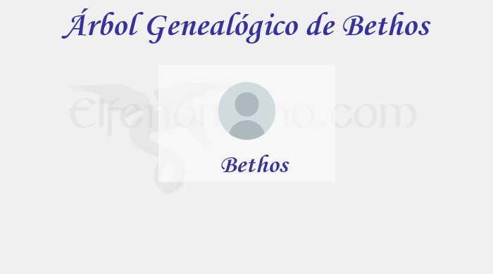 Árbol Genealógico de Bethos - Fenopaedia: la enciclopedia Tolkien de Elfenomeno.com