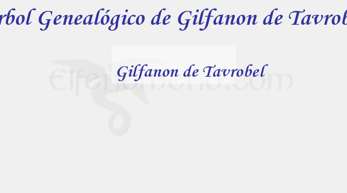 Árbol Genealógico de Gilfanon de Tavrobel – Fenopaedia: la enciclopedia Tolkien de Elfenomeno.com