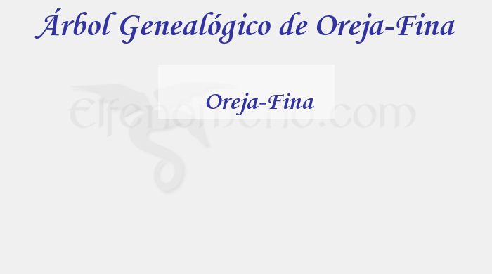 Árbol Genealógico de Oreja-Fina - Fenopaedia: la enciclopedia Tolkien de Elfenomeno.com