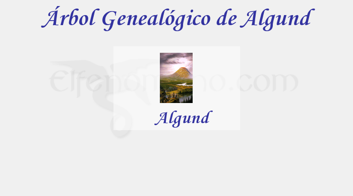 Árbol Genealógico de Algund - Fenopaedia: la enciclopedia Tolkien de Elfenomeno.com
