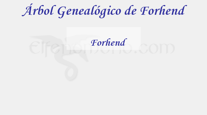 Árbol Genealógico de Forhend - Fenopaedia: la enciclopedia Tolkien de Elfenomeno.com