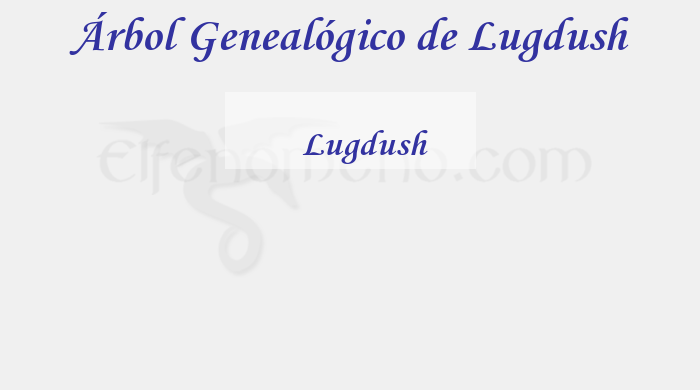 Árbol Genealógico de Lugdush - Fenopaedia: la enciclopedia Tolkien de Elfenomeno.com