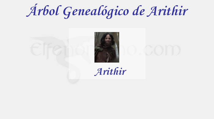 Árbol Genealógico de Arithir - Fenopaedia: la enciclopedia Tolkien de Elfenomeno.com