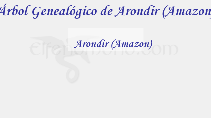 Árbol Genealógico de Arondir (Amazon) - Fenopaedia: la enciclopedia Tolkien de Elfenomeno.com