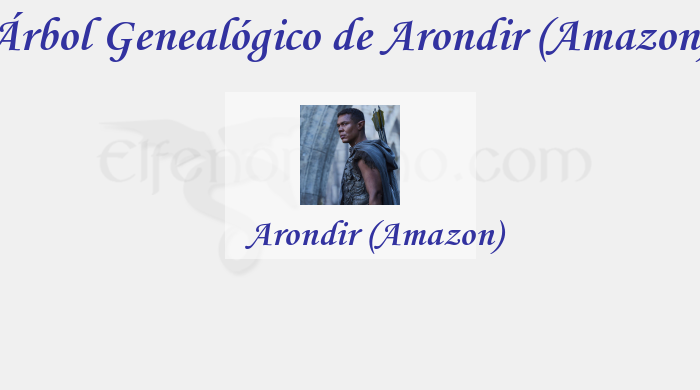 Árbol Genealógico de Arondir (Amazon) - Fenopaedia: la enciclopedia Tolkien de Elfenomeno.com