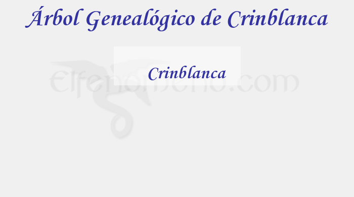 Árbol Genealógico de Crinblanca - Fenopaedia: la enciclopedia Tolkien de Elfenomeno.com