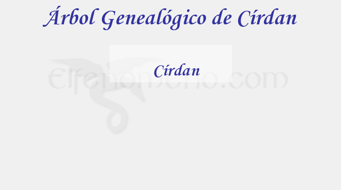 Árbol Genealógico de Círdan - Fenopaedia: la enciclopedia Tolkien de Elfenomeno.com