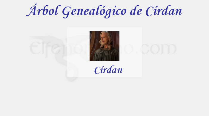 Árbol Genealógico de Círdan - Fenopaedia: la enciclopedia Tolkien de Elfenomeno.com