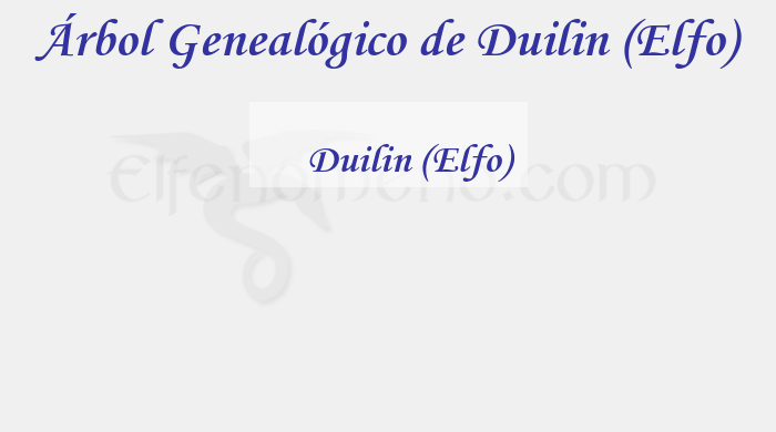 Árbol Genealógico de Duilin (Elfo) - Fenopaedia: la enciclopedia Tolkien de Elfenomeno.com