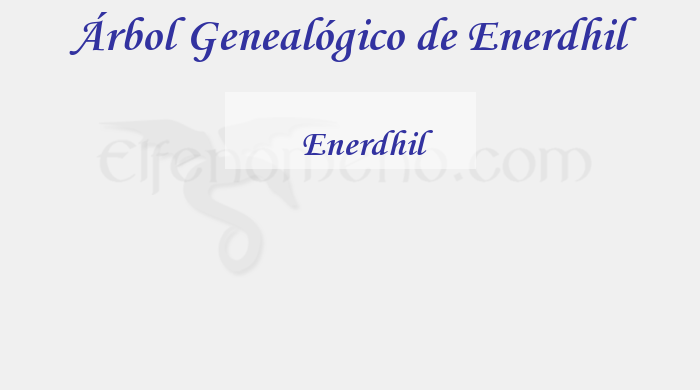 Árbol Genealógico de Enerdhil - Fenopaedia: la enciclopedia Tolkien de Elfenomeno.com