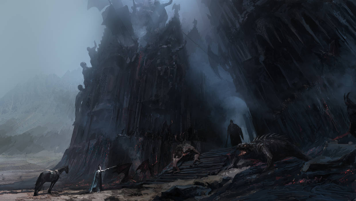 Fingolfin desafía a Morgoth en la Puerta de Angband