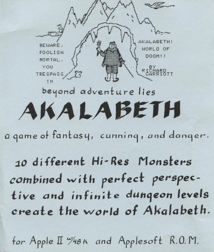 Akalabeth: World of Doom (1979) - 1