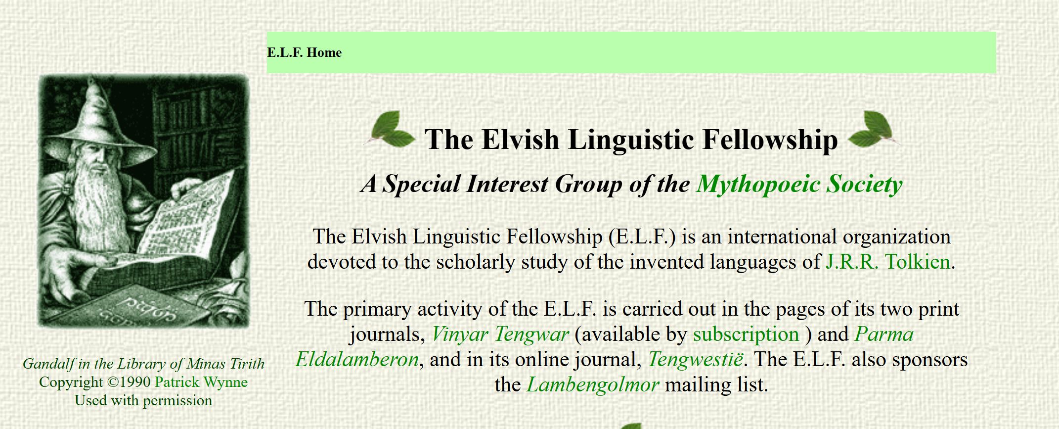 Elvish Linguistic Fellowship (ELF)