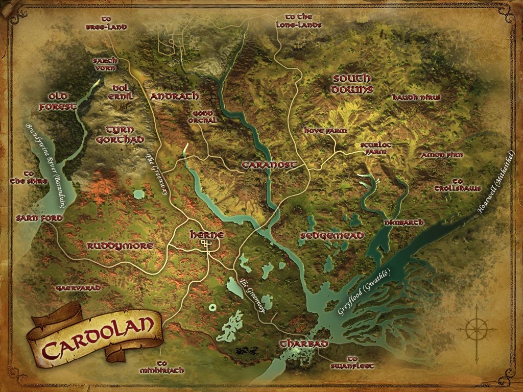 Mapa de Cardolan en LOTRO