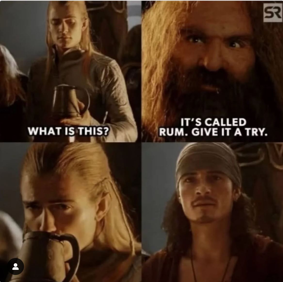 meme: Legolas y el ron