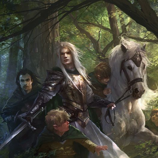 Glorfindel encuentra a Frodo, Aragorn y compañía