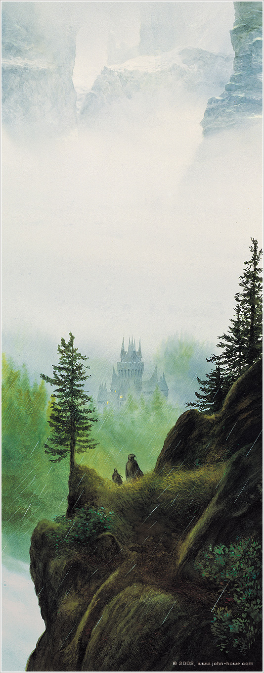 Descenso a Rivendel, por John Howe