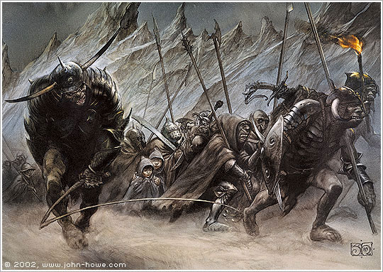 Frodo y Sam en Mordor, de Howe