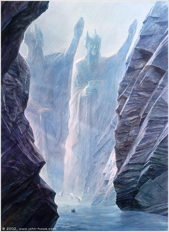 Los Argonath, de John Howe