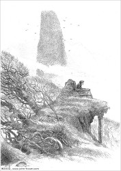 Sitial de la Vista - Amon Hen, de John Howe