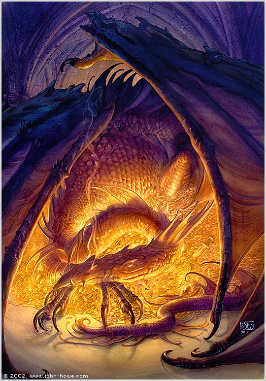 Smaug el dorado, de John Howe