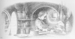 Bilbo en Bolsón Cerrado, de Alan Lee